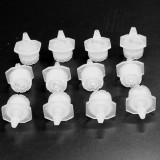 MUCIAKIE 20PCS White Transparant Misting Micro Flow Dripper 8 Holes Drip Head for 4/7mm Watering Hose Drip Garden Irrigation