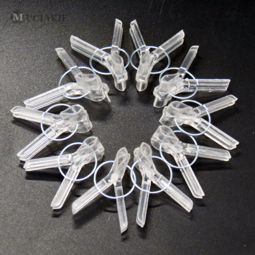 MUCIAKIE 100PCS 15x30CM Grafting Clips Transparent Plastic Garden Supporter Connectors for Plant Graft High Quality