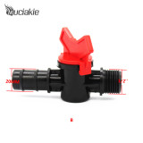 MUCIAKIE 1/2'' 3/4'' Female Thread to 16mm 20mm Barb PE Pipe Plastic Valve Switch Connector Garden Watering Pipe Fittings