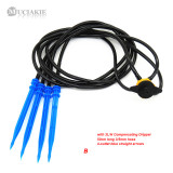 MUCIAKIE 10PCS 4-Outlet Dripper Assembly Kits Include 50mm 3/5mm Hose 2L(8L)/H Gardening Dripper Straight Arrow