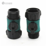 MUCIAKIE 10PCS 3/4'' Male to 3/4'' Female Thread Garden Water Connector with Valve for Tap Faucet Pipe Tubing Adapter
