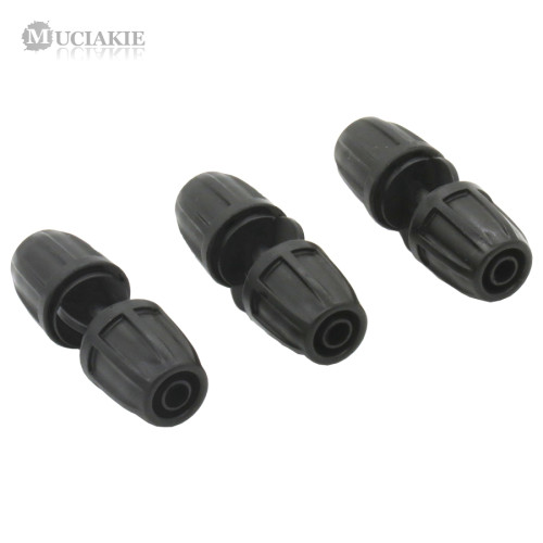 MUCIAKIE 50PCS 3/8'' to 3/8'' (8/11 to 8/11mm) Garden Water Connector w/ Lock Hose Garden Irrigation Barb Equal Coupling Adapter