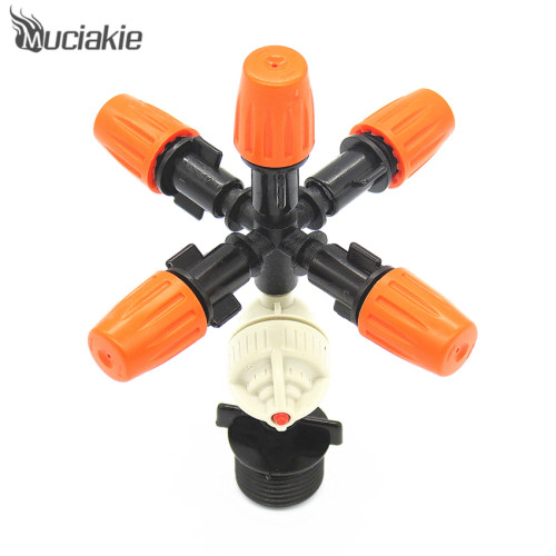 MUCIAKIE Adjustable Atomizer 1/2'' Male Thread to Antidrip Device for Micro Irrigation Garden Watering System