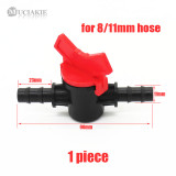MUCIAKIE 1PC Barbed Valve Connector Convenient 8/11mm G3/8'' Switch Coupling Valve Slotted Plastic Irrigation for Water Hose