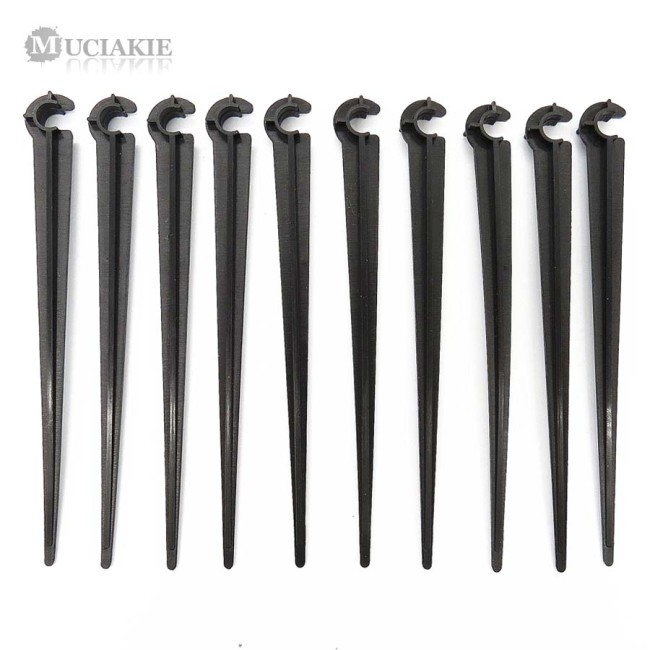 MUCIAKIE 200pcs 11cm Durable C-type Hook Fixed Stems Support Holder for 4/7mm Hose Flowerpot Drip Irrigation Fittings