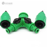 MUCIAKIE 1PC Y Garden Water Connector 1/2'' 3/4'' Connection Pipe 1/4'' (ID 4mm) or 3/8'' (8mm) Barbed Connector Couping Valve