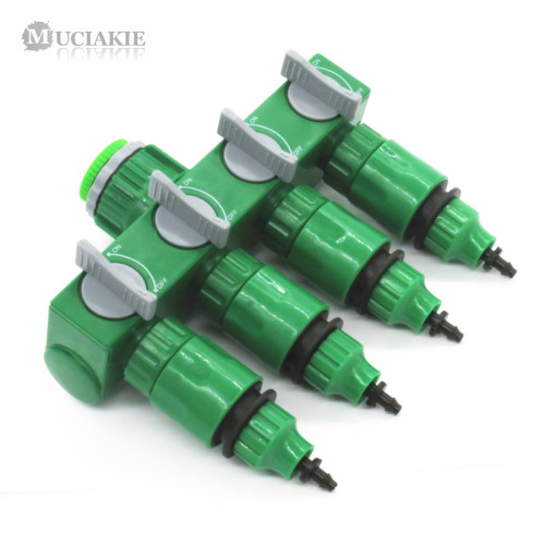 MUCIAKIE 1PC 1 to 3/4 to 1/2'' Female Thread Garden Tap Water Splitter 4-Way Connect 8/11 4/7mm Hose Adapter Watering Irrigation