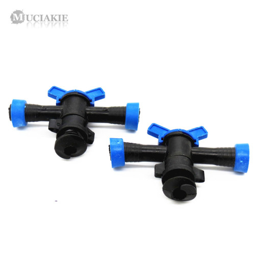 MUCIAKIE 1PC DN16 Three Way Switch Valve for Drip Tape and Tubing Soft Tape Connectors Garden Irrigation Fittings