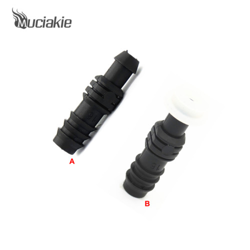 MUCIAKIE 1 piece 16mm By-pass Connectors (with white Rubber Hat) Good Quality Garden Watering Fittings Water PVC PE Connetor