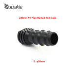 MUCIAKIE 1 piece 16mm 20mm 25mm Barbed End Caps for PE Pipe Garden Watering Hose Connector Fittings Waterstop Connectors