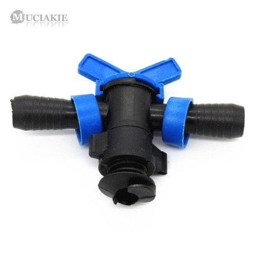 MUCIAKIE 1PC DN16 Three Way Switch Valve for Drip Tape and Tubing Soft Tape Connectors Garden Irrigation Fittings