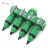 MUCIAKIE 1PC 1 to 3/4 to 1/2'' Female Thread Garden Tap Water Splitter 4-Way Connect 8/11 4/7mm Hose Adapter Watering Irrigation