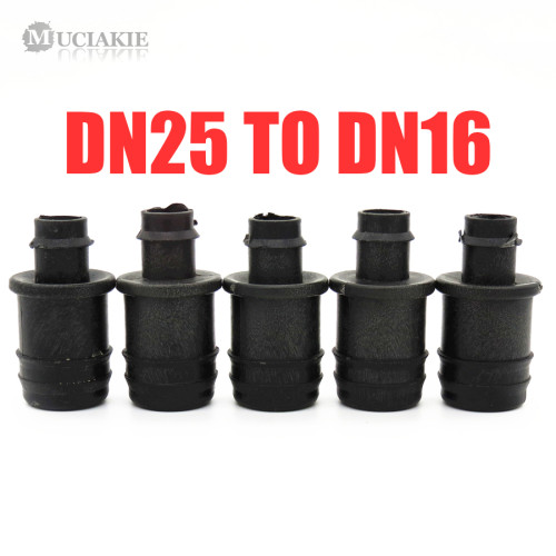 MUCIAKIE 5PCS DN25 to DN16 Simple Barbed Union Reducer Reducing Barbed Coupling Connector PE Tubing Water Irrigation Fittings