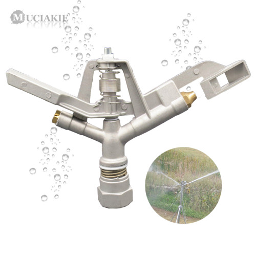 MUCIAKIE 1PC 1'' (DN25) Zinc Alloy Rotary Watering Impact Sprinkler for Garden Lawn Sprayer Rocker Arm Metal Nozzle Irrigation