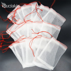 MUCIAKIE Versatile Drawstring Nylon Mesh Grow Bags for Seeds Soaking Germination Bag Garden Fruit Vegetables Protection Bag