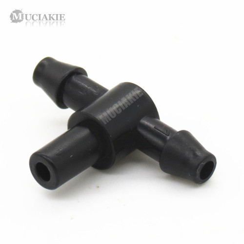 MUCIAKIE 15PCS Barb Tee Connector Two Ends for 4/7mm Hose One End for Inner Dia 6mm Micro Sprinkler Greenhouse Garden Fittings
