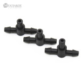 MUCIAKIE 15PCS Barb Tee Connector Two Ends for 4/7mm Hose One End for Inner Dia 6mm Micro Sprinkler Greenhouse Garden Fittings
