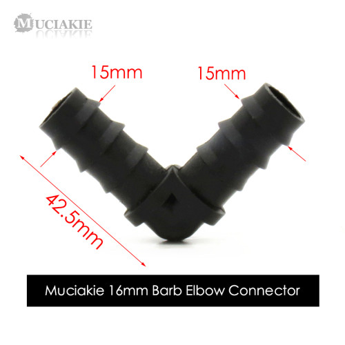 MUCIAKIE 2PCS DN16 Elbow Barb Connector 1/2'' 90 Degree Water Hose Adapter for Garden Irrigation Hose Repair Joint