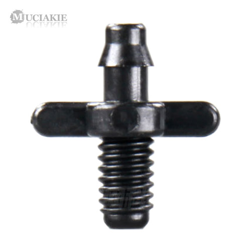 MUCIAKIE 50PCS 6mm Threaded Connector Anther End for 4/7 mm Hose Dripper 1/4'' Irrigation Adapter Barbed Joint Barb Fitting