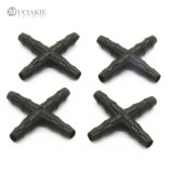 MUCIAKIE 10PCS 1/4'' Barb Cross Barbed Connector for 4mm Micro Tubing for 4/7mm PVC Hose Garden Irrigation Hose Joint Adapter