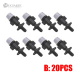 MUCIAKIE 20PCS Atomizing Micro Nozzle with Tee Joints or Screw Connector or Only Sprinker Heads Nozzle Watering Cooling Spray