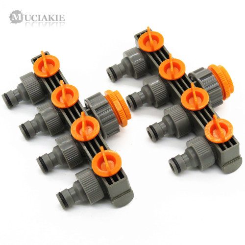 MUCIAKIE 1PC Hose Splitter Inlet 1/2'' 3/4'' 1'' Female Threaded to 4-way 16mm Quick Connectors Garden Tap Hose Pipe Adapter