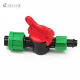 MUCIAKIE 5PCS DN16 Valve Switch Double Locks for Connecting Irrigation Drip Tape PE PVC Pipe Tube Barbed By-pass