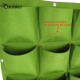 MUCIAKIE 50x50cm 9 Pockets Wall-mounted Planting Bag Felt Vertical Garden Grow Bags Put into Pot available (flat bottom)