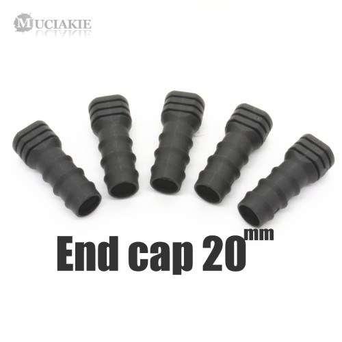 MUCIAKIE 5PCS 20mm Pipe Barbed End Cap Micro Irrigation Tubing Micro Drip Fitting Garden Watering Connector Plug Waterstop