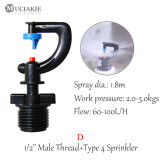 MUCIAKIE 3PCS G-Typed Misting Sprinkler with 1/2'' Male Thread for Home Garden Micro Irrigation Reflecting Cooling Mist Nozzle