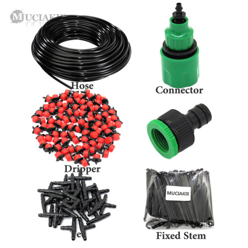 MUCIAKIE 5m/10m/15m/20m/25m DIY Drip Irrigation System Automatic Self Watering Garden Hose Micro Drip Garden Watering System