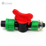 MUCIAKIE 5PCS DN16 Valve Switch Double Locks for Connecting Irrigation Drip Tape PE PVC Pipe Tube Barbed By-pass