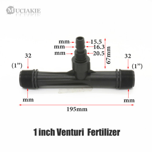 MUCIAKIE 1PC 1'' Venturi Fertilizer Irrigation Device Mixer Injector Agriculture Garden Water Tube Kit Garden Connector