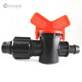 MUCIAKIE 20pcs Coupling Pipe Switch Valve to Connect Drip Tape 5/8'' to 8mm PE PVC Hose for Driptape Greenhose High Quality