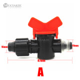 MUCIAKIE 1PC DN16 Lock Switch Valve Connect Drip Tape 5/8'' Loc x to Connect 8mm 15mm PVC PE Hose Pipe Coupling Water Connector