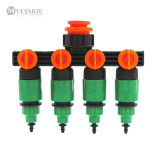 MUCIAKIE 4 Types of Garden Water Splitter 1/2'' to 3/4'' to 1'' Connector w/ Valve to 8/11 4/7mm Hose Irrigation System Fitting
