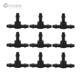 MUCIAKIE 25PCS Garden Water Tee Connector for 4/7mm 1/4'' Hose Pipe Water Tubing Barb Hose Fitting Drip Irrigation Adapter