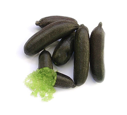 20PCS Finger Limes Black Skin Green Inside Fruit Seeds Organic Juicy Perennial Imported Heirloom Pomegranate Bonsai