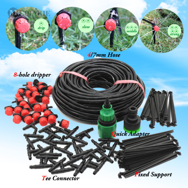 MUCIAKIE 5m/10m/15m/20m/25m DIY Drip Irrigation System Automatic Self Watering Garden Hose Micro Drip Garden Watering System