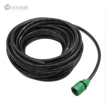MUCIAKIE 15M 3/8'' Main Line 10m 1/4'' Hose Automatic Micro Drip Garden Irrigation System Kits w/ Timer 4 Way Emitter Tee Elbow