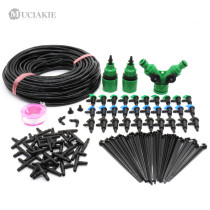 MUCIAKIE 25m 1 Set Garden Watering System Kit Automatic Micro Drip Irrigation for Home Garden Yard Flowers Plants Tree Vegetable