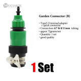 MUCIAKIE 9 Types of Garden Water Coupling Adaptor Quick Connector for Faucet Irrigation 1/2'' 3/4'' 1' Thread to 8/11 4/7mm Hose