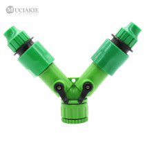 MUCIAKIE 1PC Y-typed 1/2'' 3/4'' Female Thread to 8mm 4mm Garden Water Connector Splitter with Valve Irrigation Adaptor