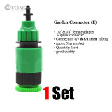 MUCIAKIE 9 Types of Garden Water Coupling Adaptor Quick Connector for Faucet Irrigation 1/2'' 3/4'' 1' Thread to 8/11 4/7mm Hose