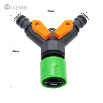 MUCIAKIE 1PC Garden Sprinkler Hose Connector Y Splitter Way Valve Adapter Quick Connector 3/4'' & 16mm Quick Connector Fittings