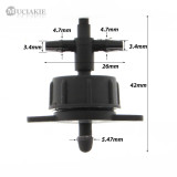 MUCIAKIE 10 SETS 4L Pressure Compensating Dripper w/ 3-way Connector for 3mm Hose Micro Drip Emitter for Arrow Drip System