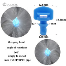 MUCIAKIE 50PCS 360 Degrees Refraction Water Sprinkler Micro Garden Irrigation Refractive Nozzle Spray Plants Lands Watering