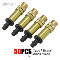 MUCIAKIE 50PCS Adjustable Sprayer Brass Misting Nozzle Atomizing Sprinkler for Micro Drip Garden Watering Irrigation Spray