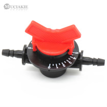 MUCIAKIE 50PCS 7.5mm Equal Double Barbed Switch Valve with Shut Off Water Flow Control Miniature Barb for Garden Irrigation Tool
