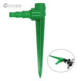 1PC Plastic Green Spike Base Connect 1/2'' Impact Sprinkler Head Watering Nozzle Agriculture Garden Irrigation Pin Stake